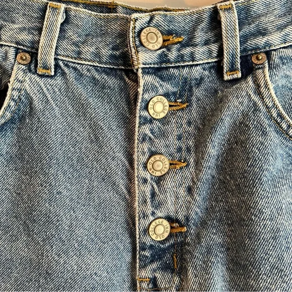 Vintage OCI Button Front Jean Shorts Size 11 - Picture 2 of 7